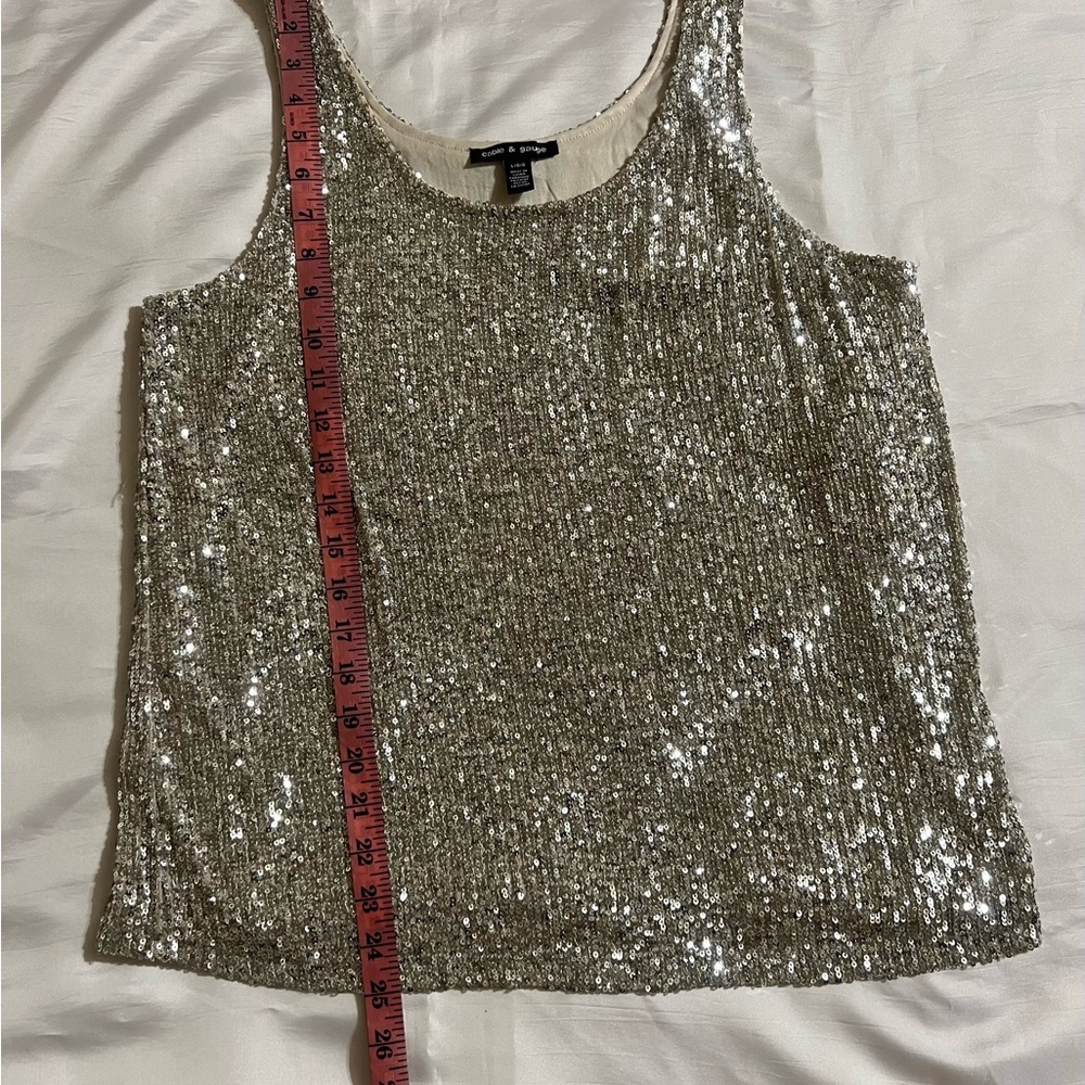 Sequin I Womens I Tank Top I Metallic - Picture 2 of 4